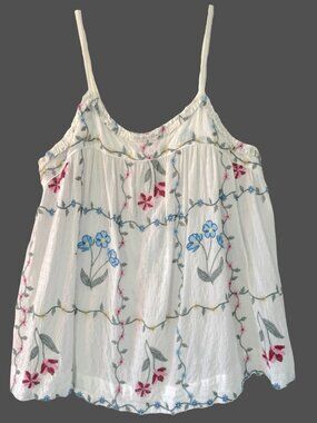 NWOT Wild Fable XXL WHITE Embroidered Cami Sleeveless Top